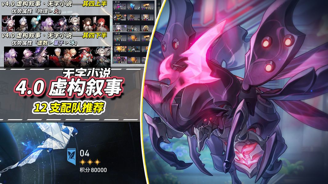 崩坏：星穹铁道【V4.0攻略】虚构叙事&middot;无字小说满星攻略｜12支推荐配队