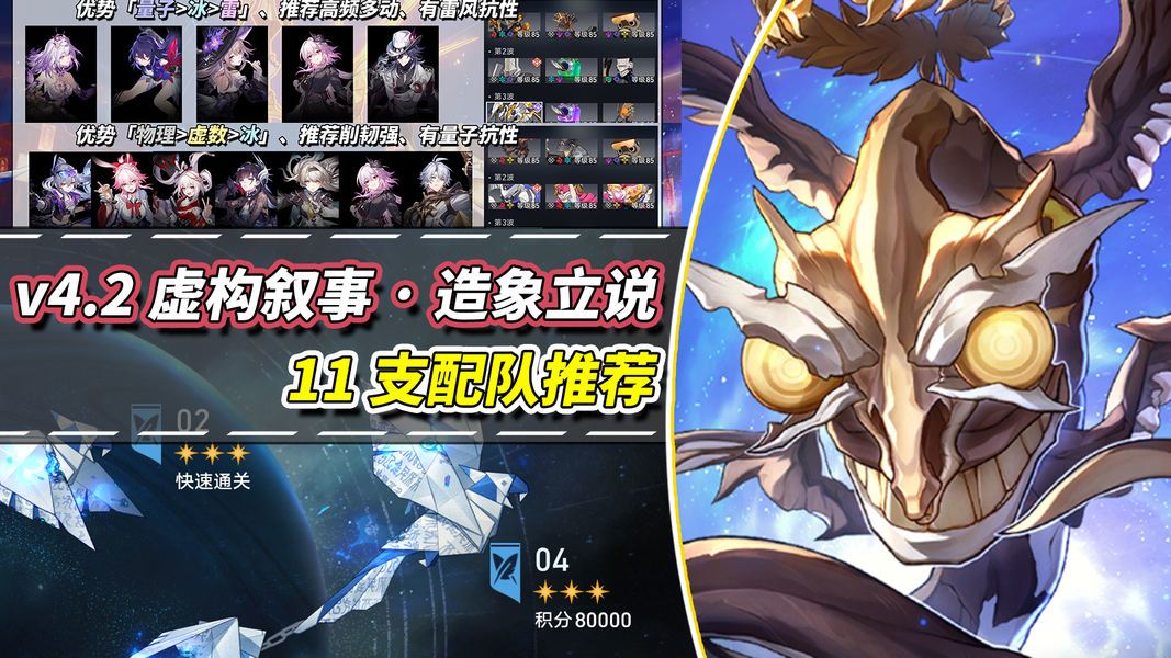 崩坏：星穹铁道【V4.2攻略】「虚构叙事&middot;造象立说」攻略｜11支配队推荐
