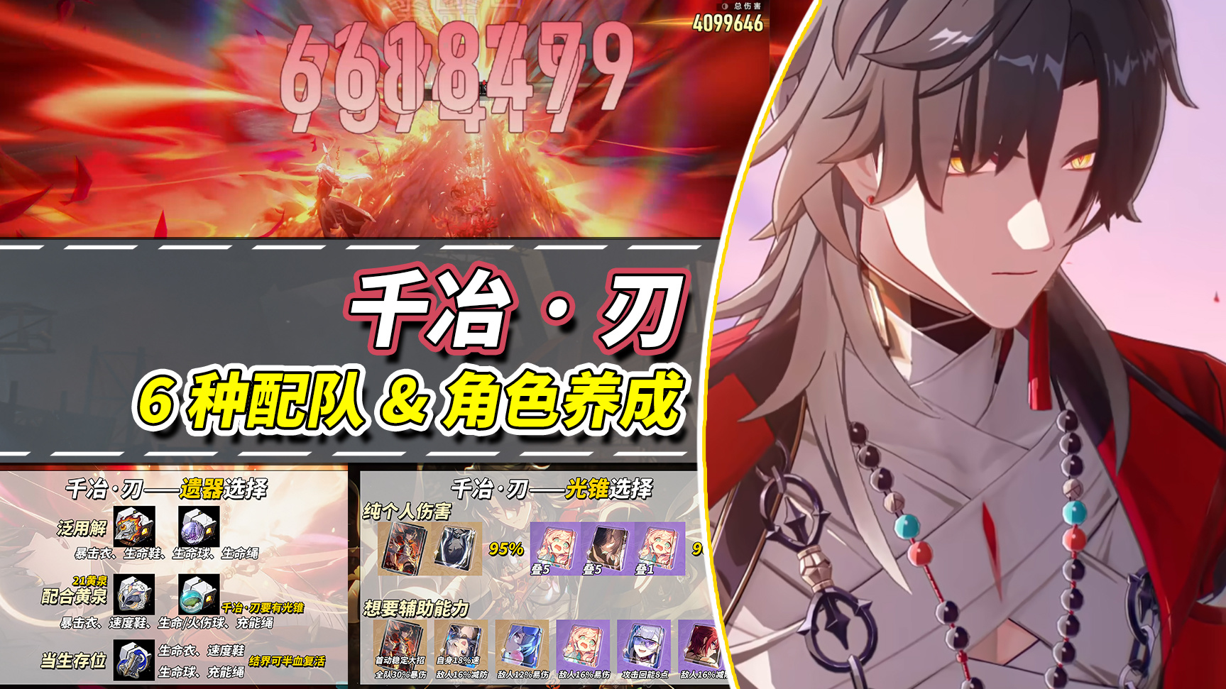 崩坏：星穹铁道【V4.3攻略】千冶&middot;刃培养攻略｜6种配队，遗器光锥星魂解析