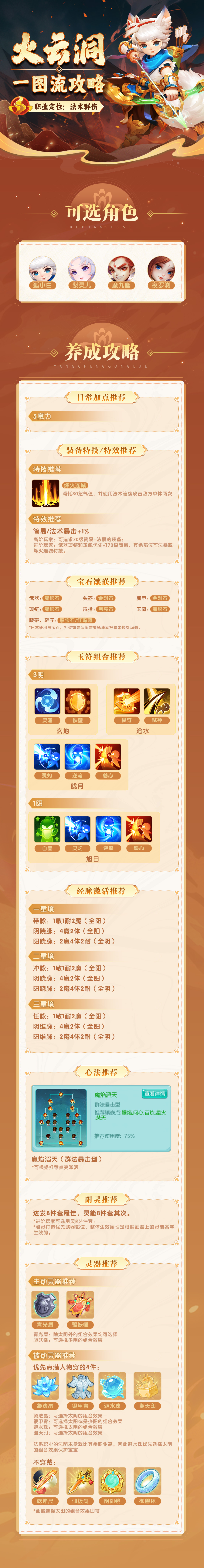 逍遥情缘门派攻略 | 火云洞攻略一图速览！