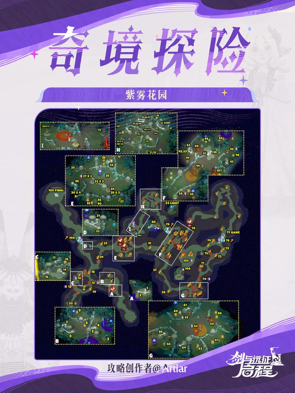 剑与远征：启程奇境探险 |「紫雾花园」地图冒险指南
