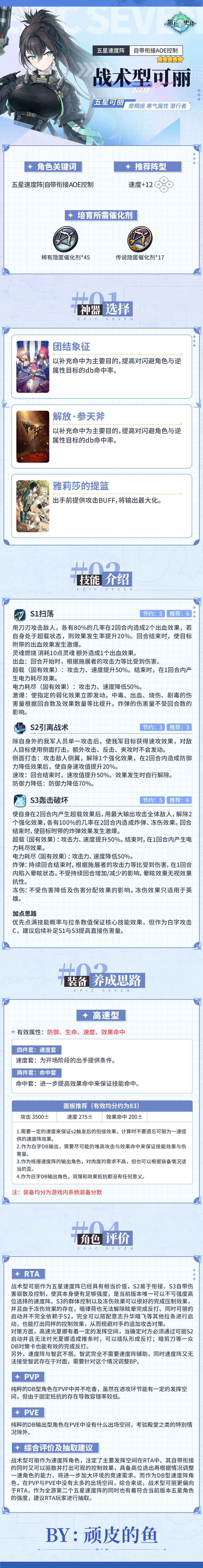 第七史诗旅者的探查 | 5星寒气属性潜行者「战术型可丽」解析攻略