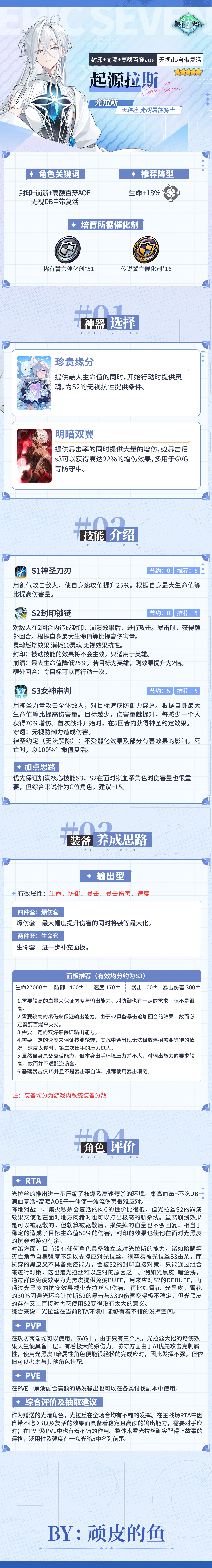 第七史诗旅者的探查 | 5星光明属性骑士「起源拉斯」解析攻略