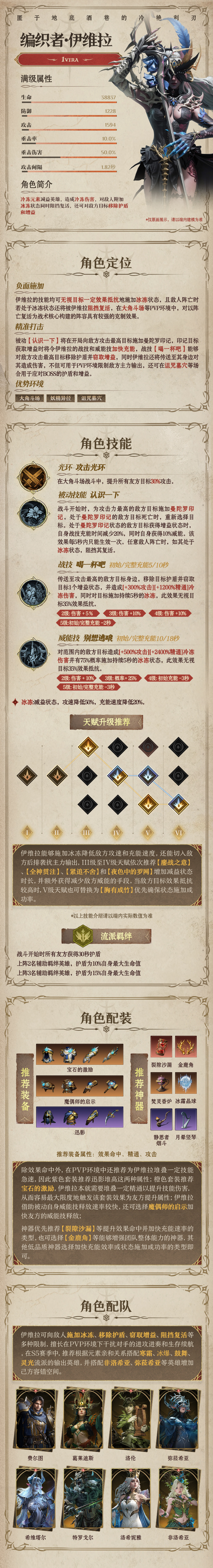 龙息：神寂冷冻元素传说英雄|编织者&middot;伊维拉