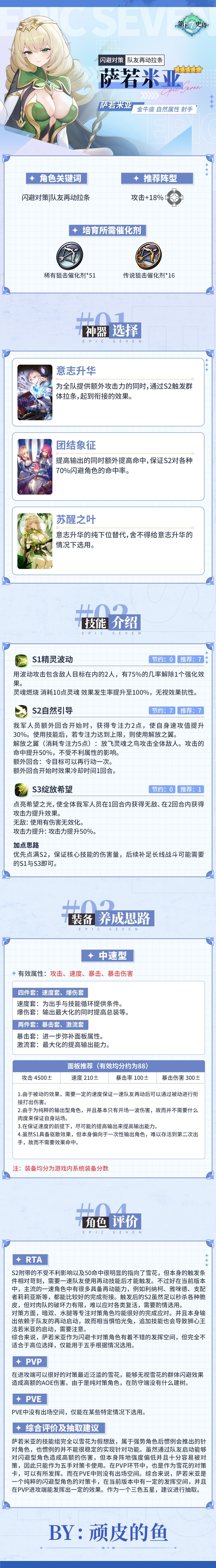第七史诗旅者的探查 | 5星自然属性射手「萨若米亚」解析攻略