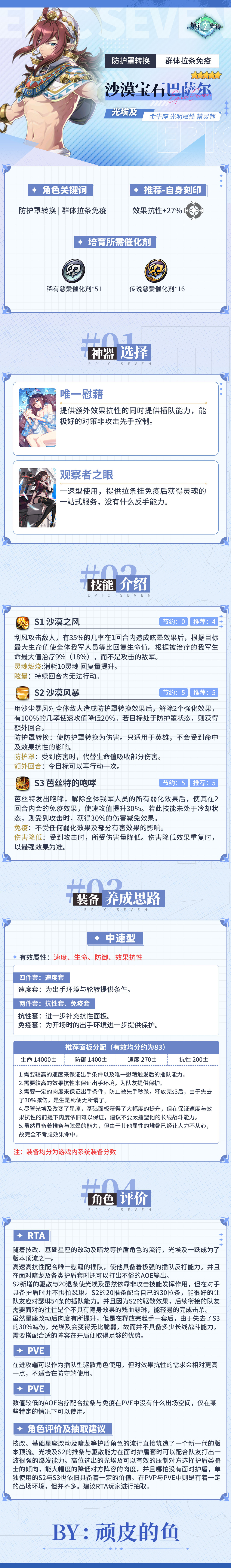 第七史诗旅者的探查 | 5星光明属性精灵师「沙漠宝石巴萨尔」解析攻略