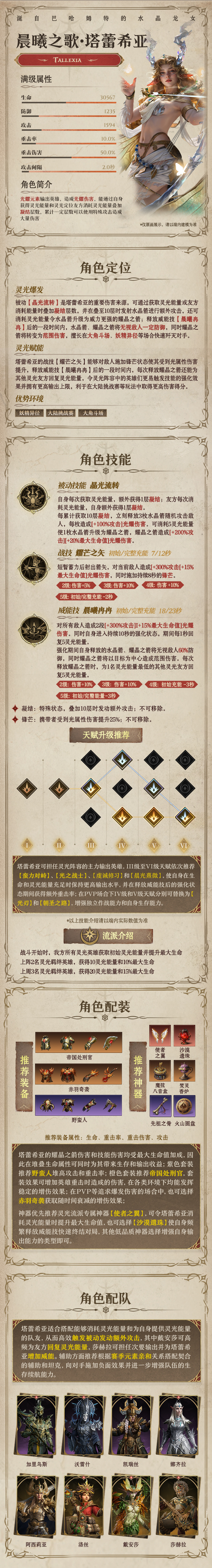 龙息：神寂光耀元素英雄|晨曦之歌&middot;塔蕾西亚