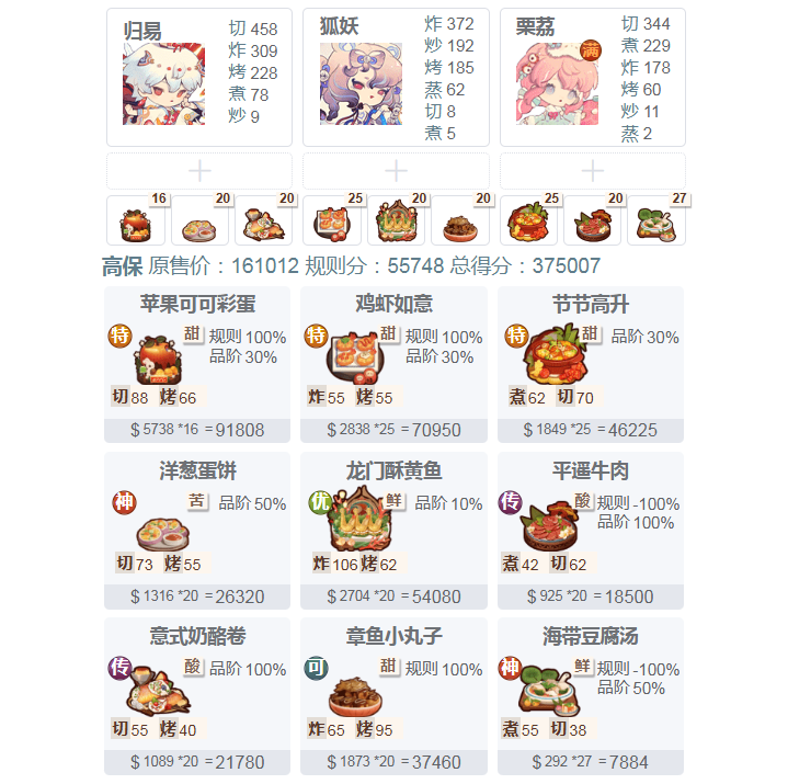爆炒江湖【202560710御前甜味大赛】懒人擦线高保作业来啦~