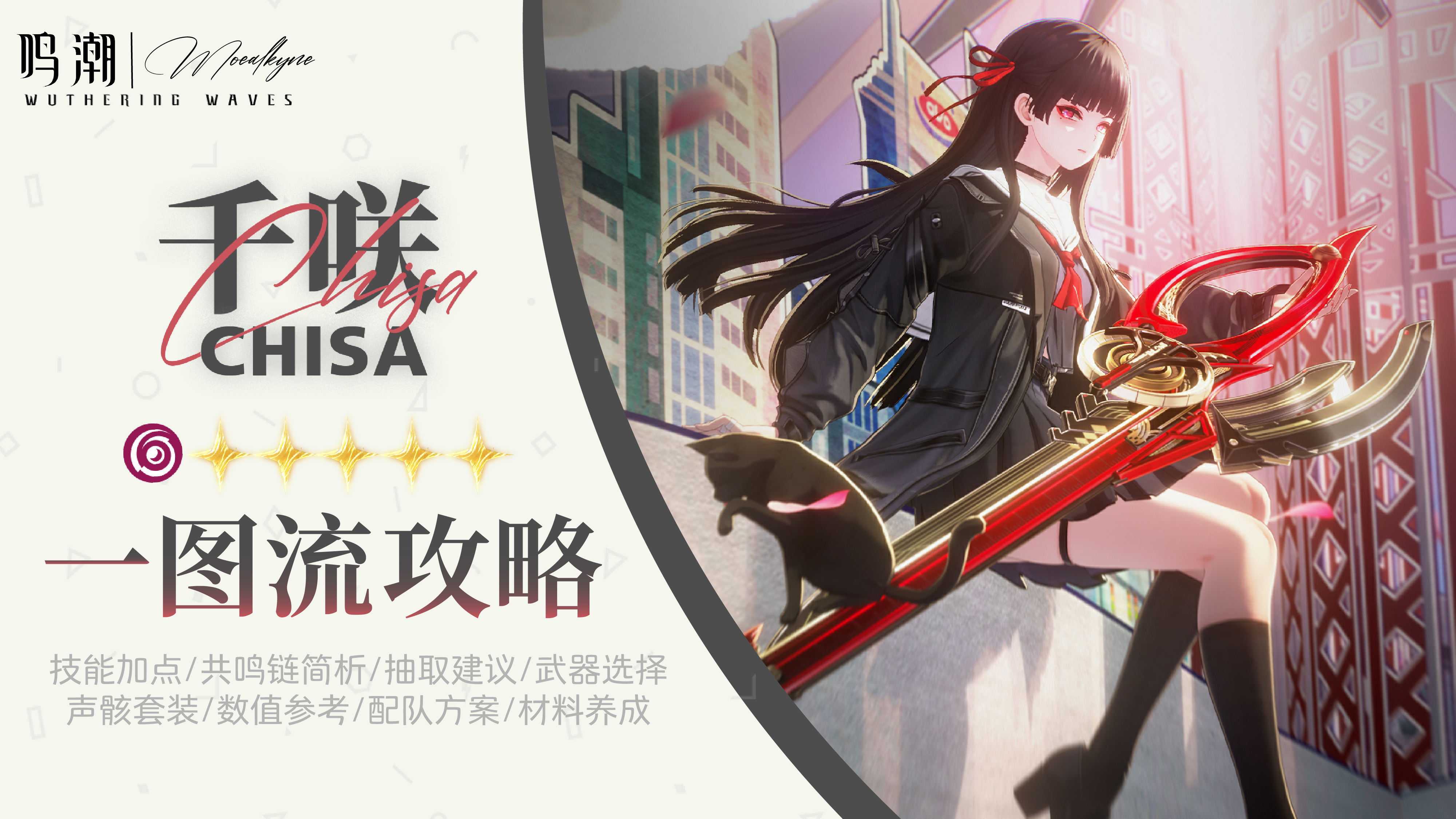 鸣潮【Moealkyne】千咲角色一图流详解攻略