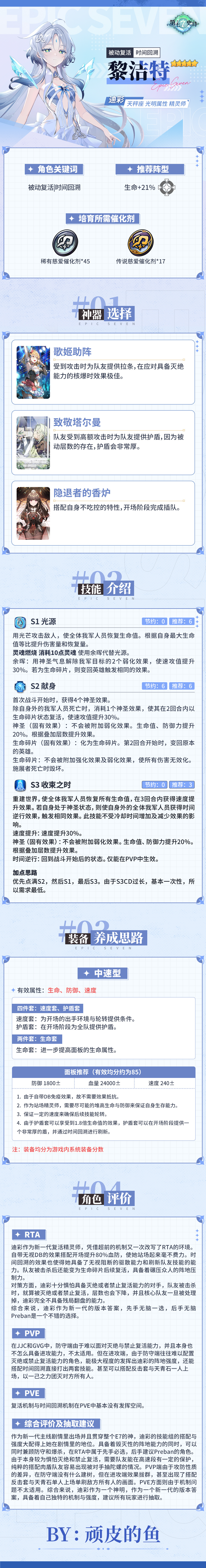 第七史诗旅者的探查丨5星光明属性精灵师「黎洁特」解析攻略
