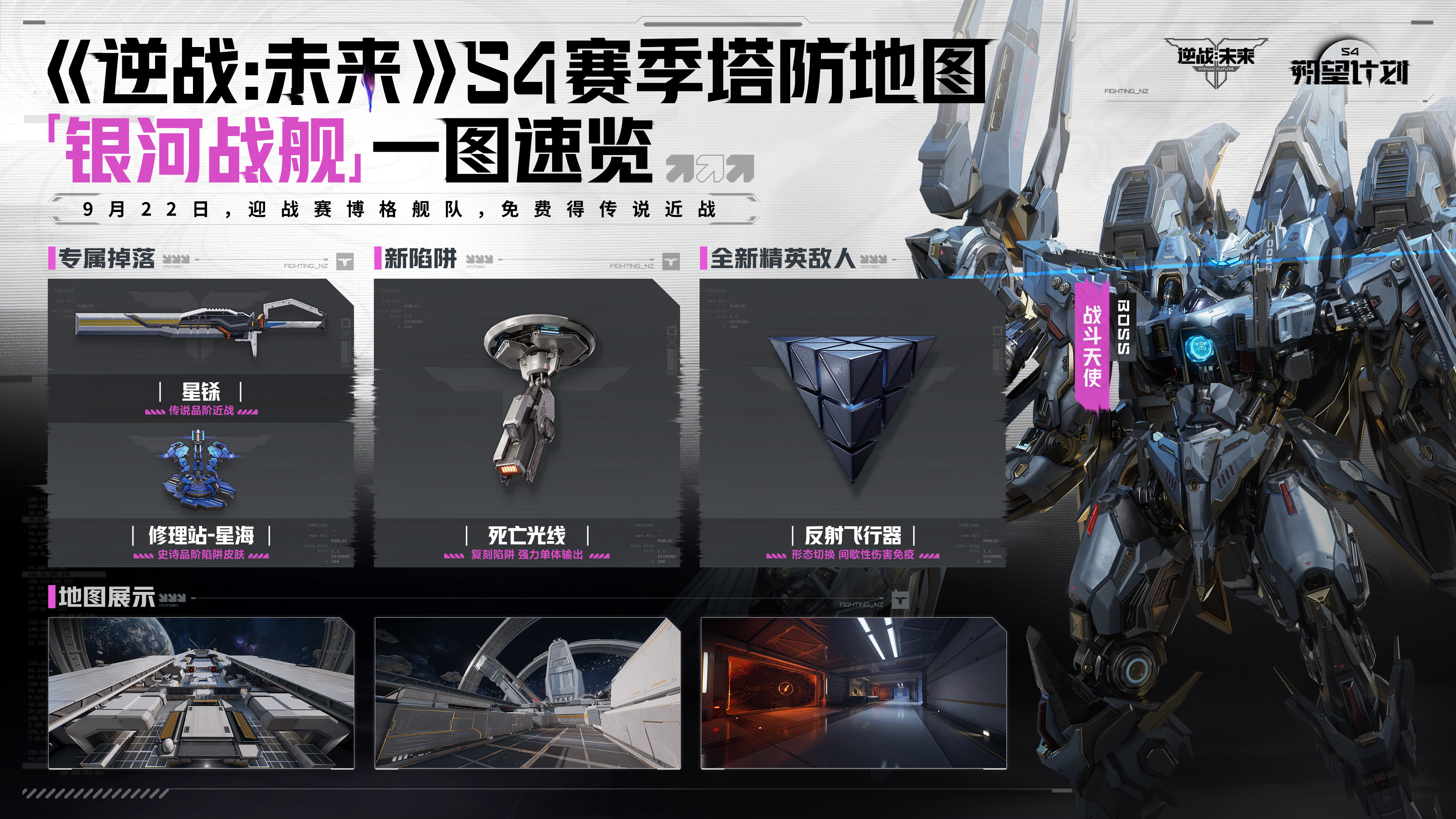 逆战：未来S4朔望赛季 | 塔防「银河战舰」 一图速览