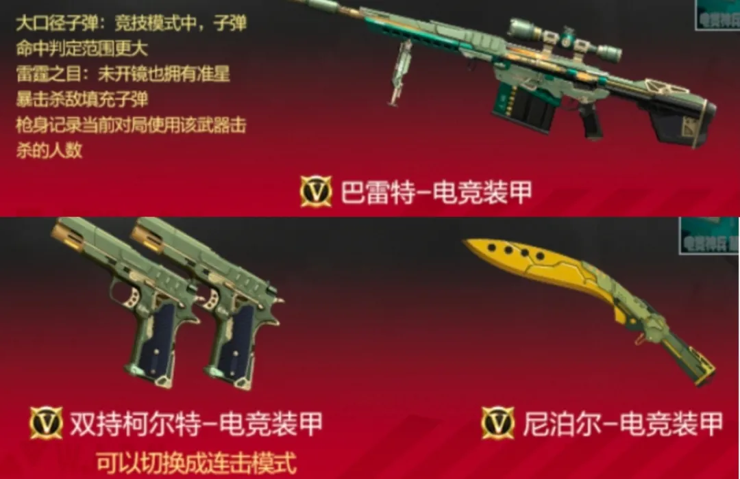 穿越火线-枪战王者电竞装甲三件套完整解析