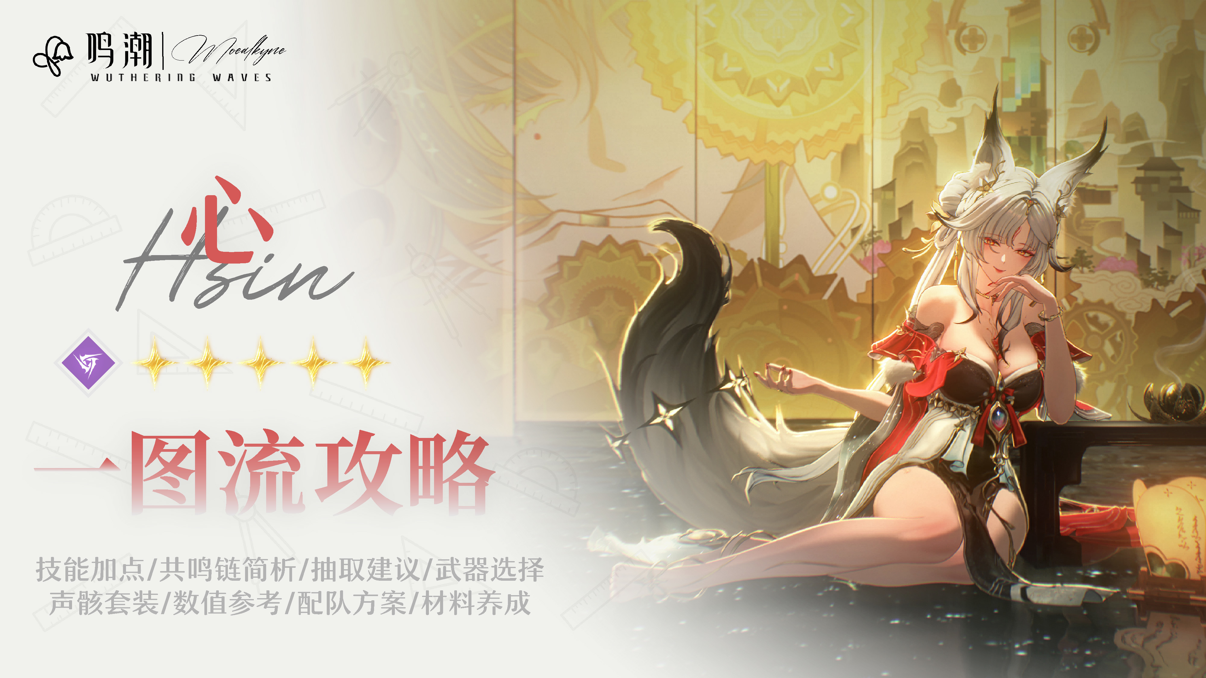 鸣潮【Moealkyne】心角色一图流详解攻略