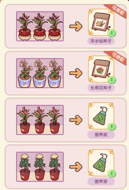 我的休闲时光【攻略分享】花香满屋整理花架固定搭配