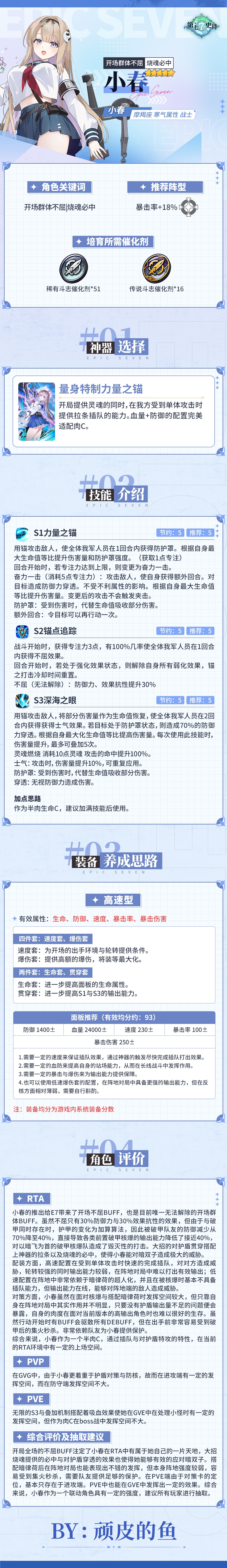第七史诗旅者的探查丨5星寒气属性战士「小春」解析攻略
